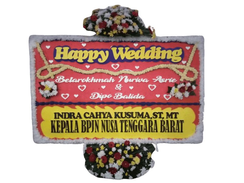 Papan Bunga Pernikahan Ceria - Wedding