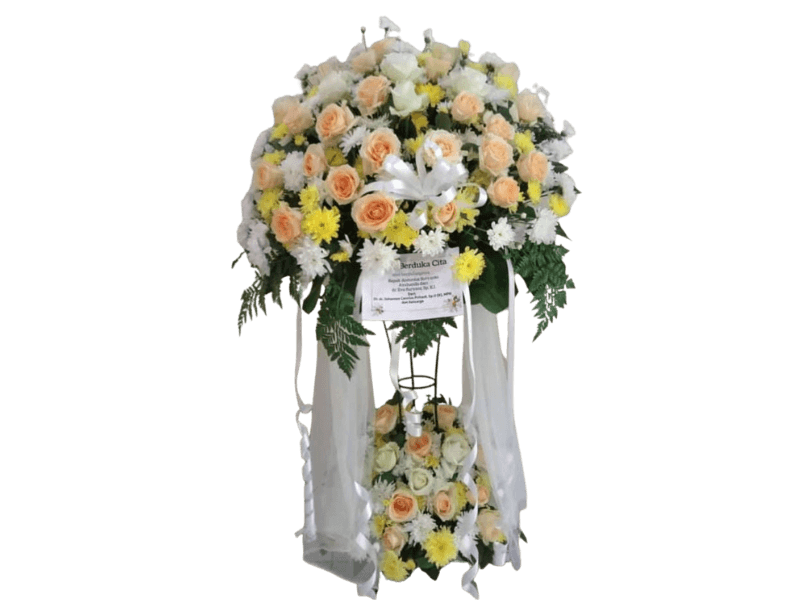 Standing Flower Kunging Putih Mix Duka Cita - Duka Cita
