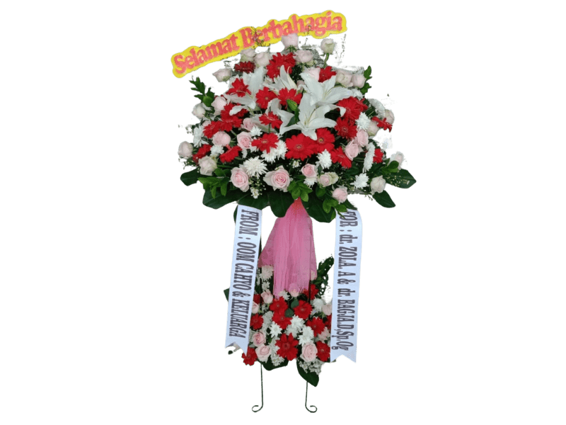Standing Flower Selamat Bahagia - Congratulation