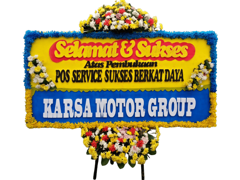 Karangan Bunga Selamat Sukses Berwarna Cerah